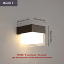 LED Outdoor Wall Light Lamp PIR Motion Sensor AC85-265V ABS Waterproof Modern Indoor Home Balcony Porch Garden Decoration