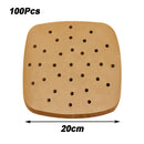 100Pcs Air Fryer Paper Disposable Steamer Bakeware Papers Oven Non-Stick Steaming Mat Oil-absorbing Paper for Fryer Accessories