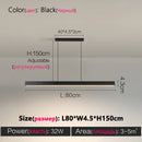 Designer dining room chandelier simple modern Nordic dining table bar table lamp minimalist led long office chandelier