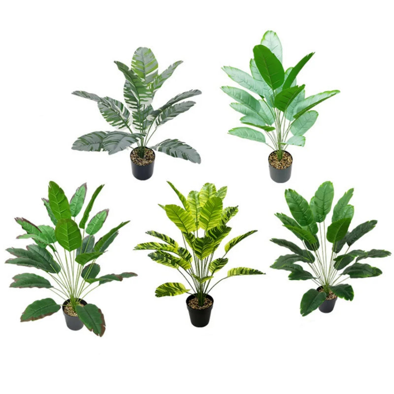 Plantain Palm Simulated Potted Plant Artificial Plants Garden Room Decoration Fake Flower Leaf Bonsai Outdoor Party Ornament