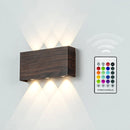 LED Wall Sconces Modern RGB Outdoor Lamp, White Up Down Wall Mount Lights for Living Room Hallway Bedroom Decor