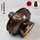 Old Beijing red copper hot pot antique thick pure handmade charcoal mandarin duck chafing dish Mongolian soup stewpan 30-40cm