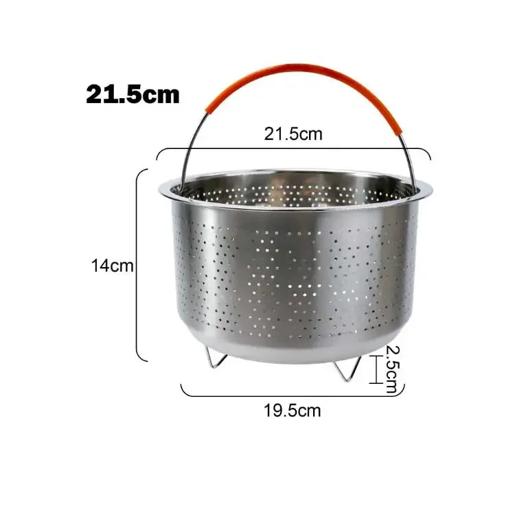 Steamer Insert Steamer Pot 304 Stainless Steel Basket Rice Steamer Pressure Cooker With Steaming Foot Easy To Pick Up