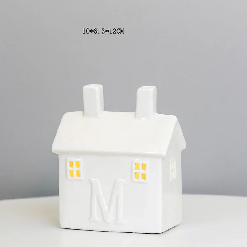 Modern Lantern House Candle Lanterns Vintage Lantern Decor for Halloween, Christmas, Home Decor, Tabletop, Fireplace Shelf Decor