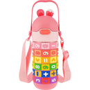 Children's Creative Cartoon Thermos Cup – Portable, Anti-Fall, with Straw – Cute and Educational Design - 430ml 14.5oz