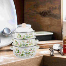 3 Pcs Cooking Utensils Enamel Pot Cooker Pots Deep Stockpot Soup Chinese Stew with Handle