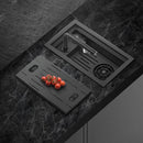 Kitchen Sink Small Single Slot Invisible Basin High Pressure Cup Washer Double Layer Drainage Cover Plate Lift Type Faucet