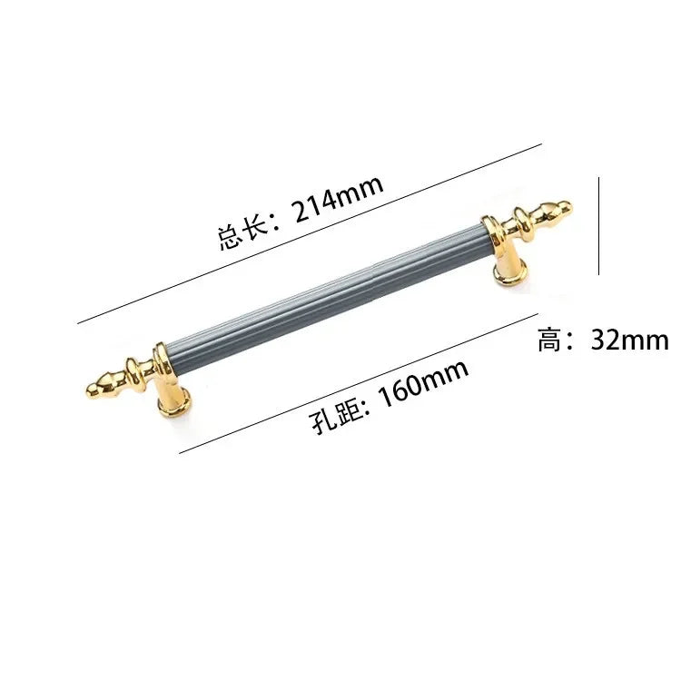 Modern Light Luxury European Wardrobe Cabinet Door Handle Drawer Shoe Cabinet Furniture Hardware Circular Tube Handle