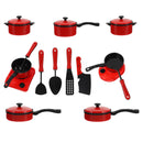 13 Pcs Decor Play House Toy Educational Learning Miniature Kids Interactive Kitchen Red Plaything Cooking Themed Toddler