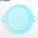 1PC Reusable Silicone Air Fryer Basket Oven Mold Baking Tray Pizza Fried Chicken Basket Round Square Pan Liner Accessories