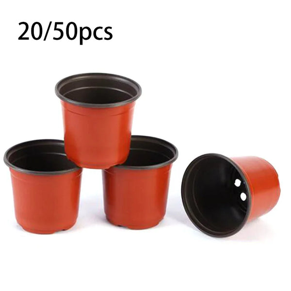 20pcs/50pcs Garden Planter Nursery Plant Grow Pots Cup For Flower Plastic Pot Gardening Tools Home  Grow Pots Wholesale SW2