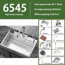 304 Stainless Steel Multifunctional Kitchen Sink Large Capacity Single Bowl Vegetable Workstation Wash/Cut/Drain in One Full Set