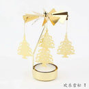 Multi-shape Rotating Candlesticks Snowflake Angel Romantic Tea Party Candle Holder Wedding Christmas Metal Home Decor