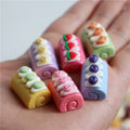 1/6 Scale Assorted Miniature Dollhouse Cake Mini Food for Doll Pretend Play Kitchen Toy Accessories