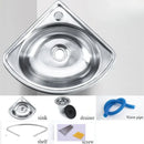 Ultra Small Angle Triangle Single Basin Stainless Steel Bathroom Sink for Motor Home Car or Kitchen