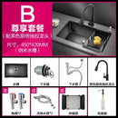 Kitchen Sinks Single Slot Black Kitchen Nano Sink 304 Stainless Steel Sink Under Counter Basin Home Kitchen s Accessories