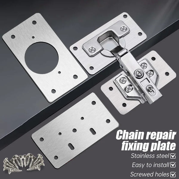 1/5pairs Cabinet Hinge Repair Plate Stainless Steel Kitchen Cabinet Hinges Door Cabinet Hinge Repair Plates Furniture Hinges