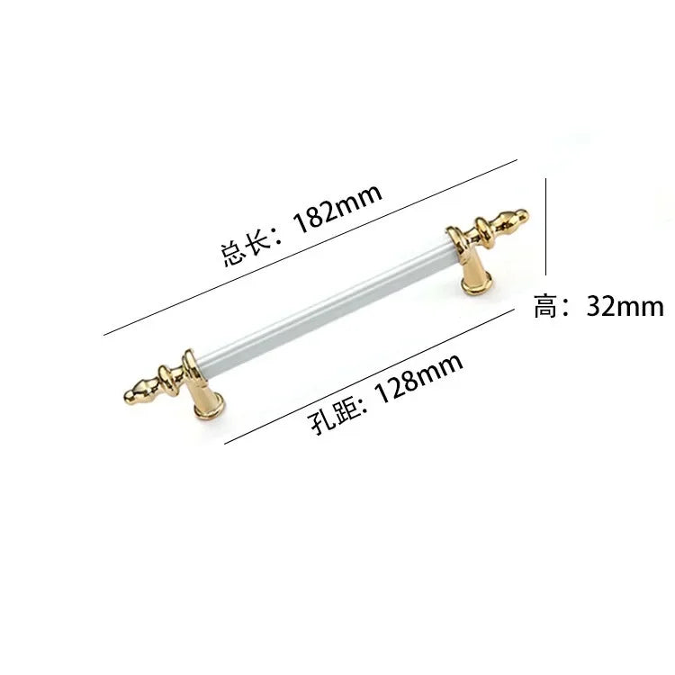 Modern Light Luxury European Wardrobe Cabinet Door Handle Drawer Shoe Cabinet Furniture Hardware Circular Tube Handle