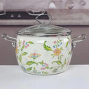 18CM Caliber Porcelain Enameled Soup Pot 3.2L Enameled Saucepan For Gas Induction Stewpan Multifunction Cooking Pot Kitchenware
