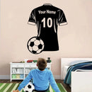 Personalizable Name Football Jersey Wall Sticker Soccer Athletic Sports Game Kids Room Bedroom Decorative Art Wall Decal L130