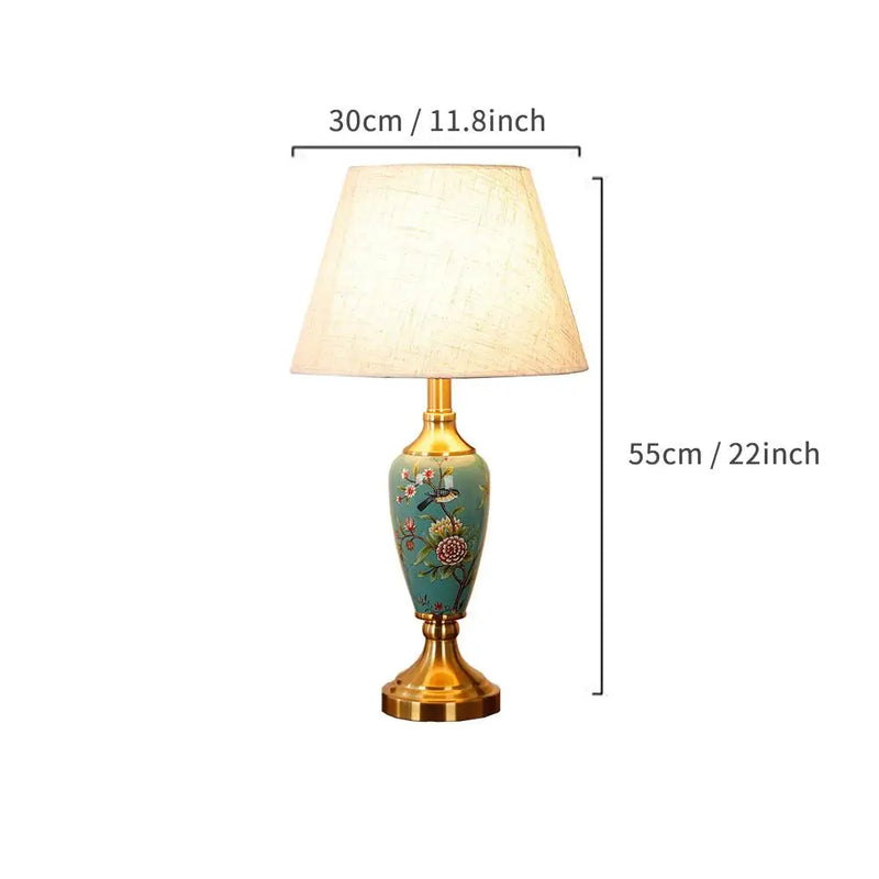 Ceramic Floor Lamp Home Decoration Sofas Stand Light European Retro Table Lamp Living Room Floor Lamp Bedroom Bedside