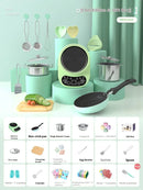 Mini Simulation Kitchen Toys Real Cooking Small Kitchen Pots Children Cooking Is Edibletoys Kitchenware Set Girl Gift