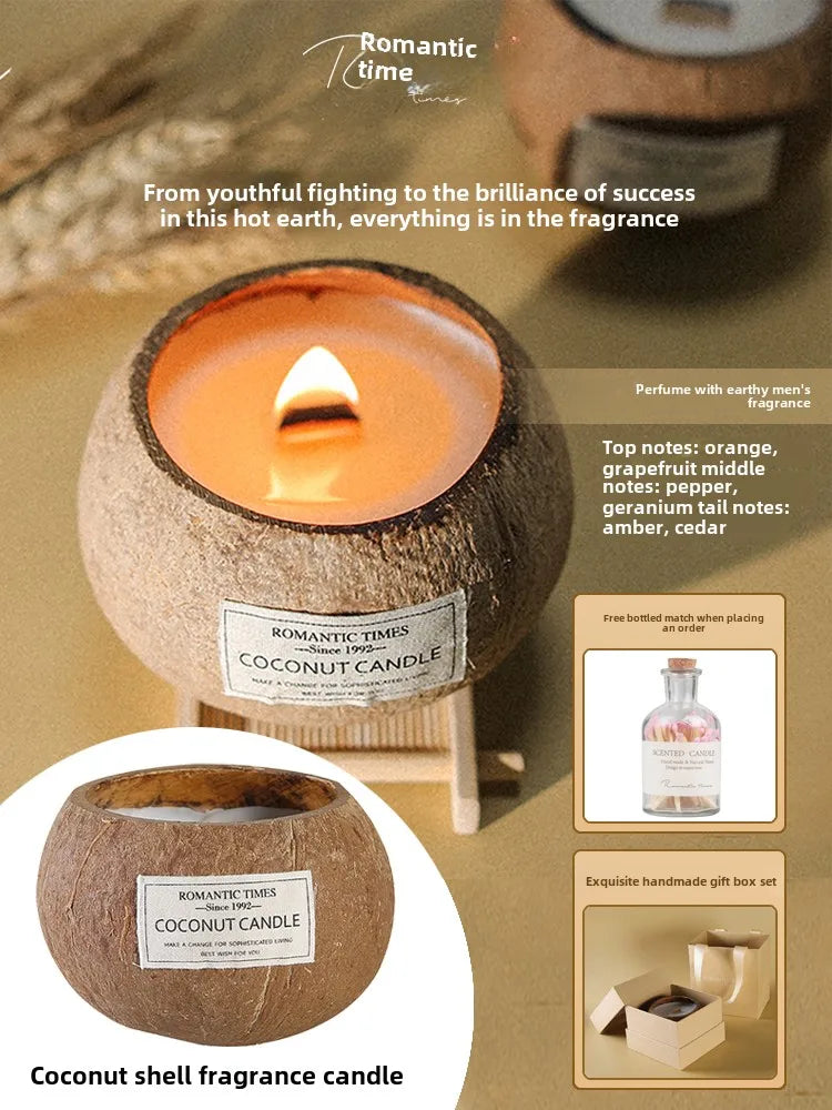 Coconut Scented Candle Shell Gift Box Niche Premium Girls Gift Christmas Souvenir Fragrance Set Ornament