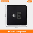 Eu Black Retro Toggle Wall Light Switch belt. Antique Switch socket with USB charging. 220V1gang2way Speed control switch