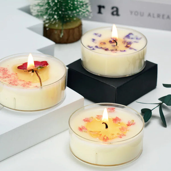 1Pc Mini Natural Plant Scented Nile Garden Aromatic Candle Low Temperature Handmade Candles  Romantic Gifts Home Decoration