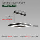 Living room lamp dining bedroom chandelier Nordic modern minimalist 2022 new light luxury square chandelier LED lamp suspendu