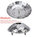 Multifunctional Steamer Plate Disk, Stainless Steel, Silver Magic, Retractable, Folding, Steaming Fruit