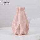 Morandi Plastic Vase Living Room Decoration Ornaments Modern Origami Plastic Vases for Flower Arrangements Home Decoration