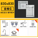 Kitchen Furniture Thickened 304 Stainless Steel Sink Basin Corner Shaped Double Stainless Steel Kitchen Sinks  Accessories Bh