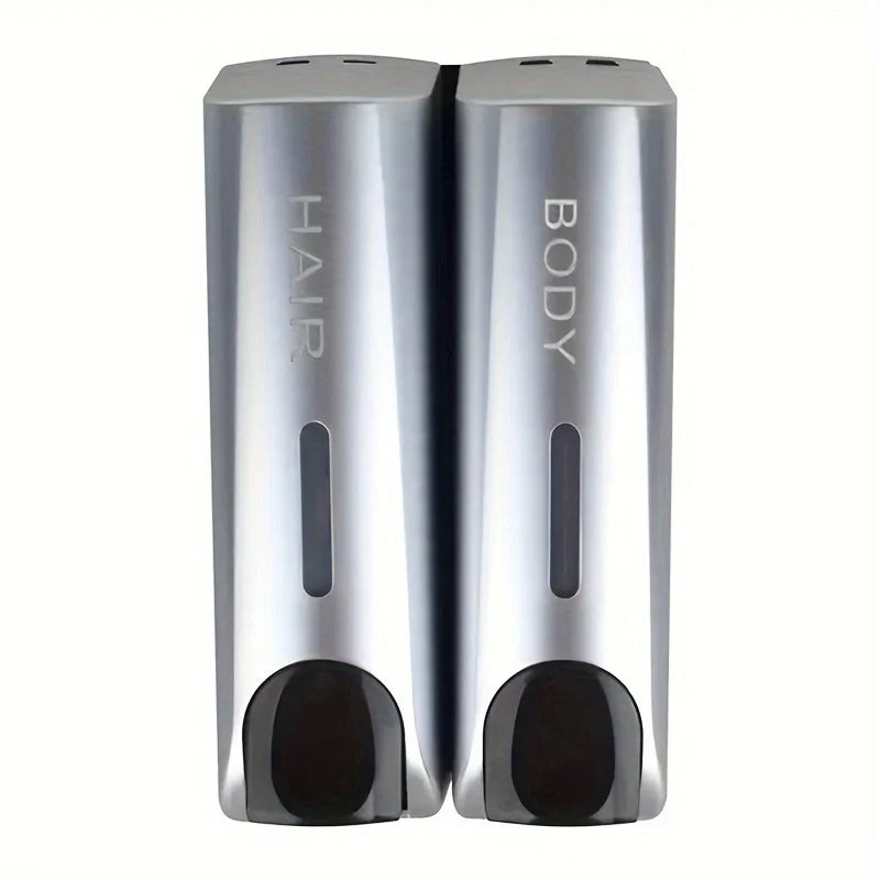 1/2/3Heads Manual Soap Dispenser Wall Mounted Hotel Shampoo Box Bath Box 400ML Soap Bottle Wall Hanger Press Dispenser Home
