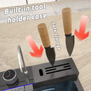 Stainless Steel Waterfall Kitchen Sink With Knife Holder Cup Wash Embossed Extra Large Single Sink Farmhouse Washbasin