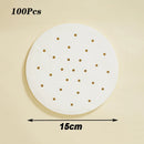50/100pcs Bamboo Steamer Papers Disposable Non-Stick Steamer Mat Oil Paper Air Fryer Oven Kitchen Pan Pad Airfryer Bakpapier