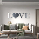Letters Love Furniture Mirror Tiles Home Wall Sticker Self-Adhesive Art Decor Home Decor Bedroom Living Room Background Mural