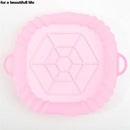 1PC Reusable Silicone Air Fryer Basket Oven Mold Baking Tray Pizza Fried Chicken Basket Round Square Pan Liner Accessories