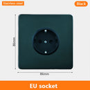 Eu Black Retro Toggle Wall Light Switch belt. Antique Switch socket with USB charging. 220V1gang2way Speed control switch
