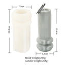 Upgraded Knot Cylindrical Candle Silicone Mold Bow Knot Stripe Cylindrical Candle Mold Vase Shape Candle Acrylic Plastic mold