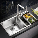 Thickened Kitchen Sinks Modern Stainless Steel Furniture Household Sink 304 Hand Double Trough Sinks Under Kitchen Sink