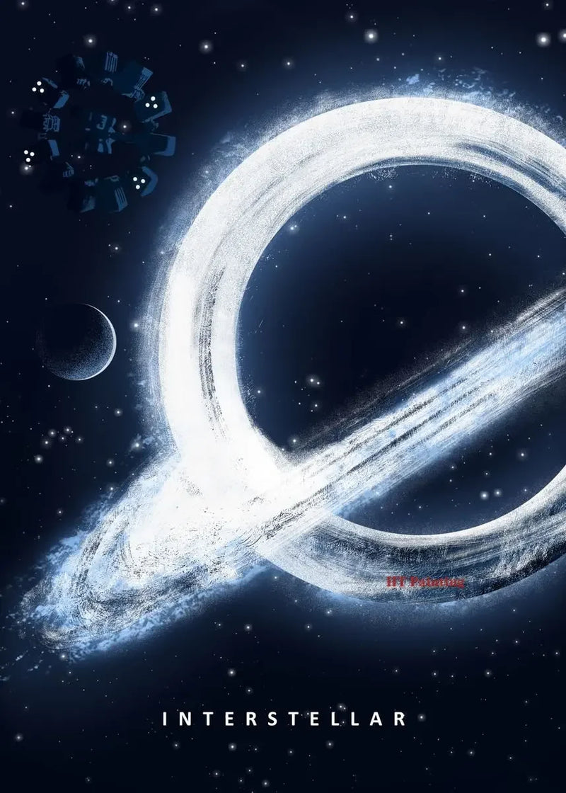 Sci-fi movie interstellar movie poster canvas painting universe planet wall art picture modern room home decoration