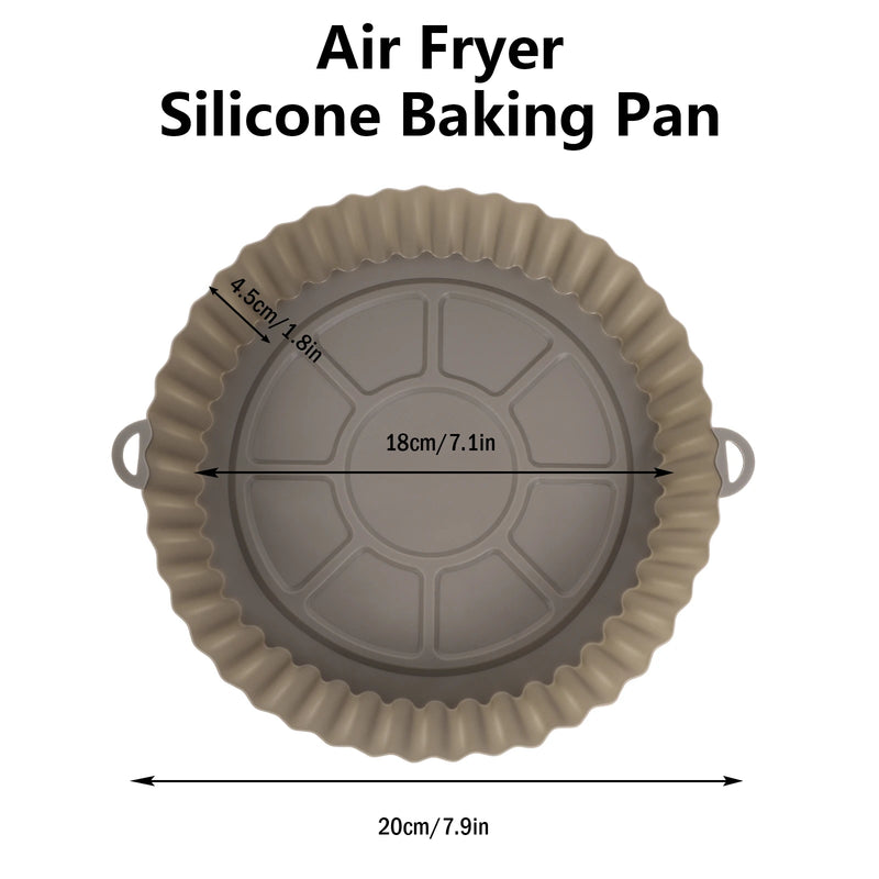 Silicone Air Fryers Oven Baking Tray Fried Chicken Basket Mat Air Fryer Silicone Pot Replacement Grill Pan AirFryers Accessories