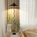 French Cream Floor Lamp Japanese Retro Living Room Bedroom Study Floors Table Light Nordic Vertical Bedside Atmosphere Lamps