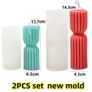 Upgraded Knot Cylindrical Candle Silicone Mold Bow Knot Stripe Cylindrical Candle Mold Vase Shape Candle Acrylic Plastic mold