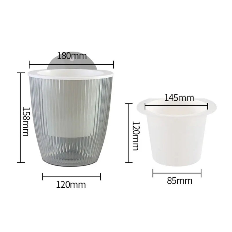 with Drainage Hole Self Watering Flower Pot for Indoor Outdoor Plants Wall Mounted Self Watering Planters