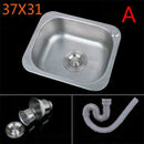 Silvery 304 Stainless Steel Kitchen Sink Multiple Size Undermount Basin Sink Single Tank Wash Vegetables Thickened Basin Set