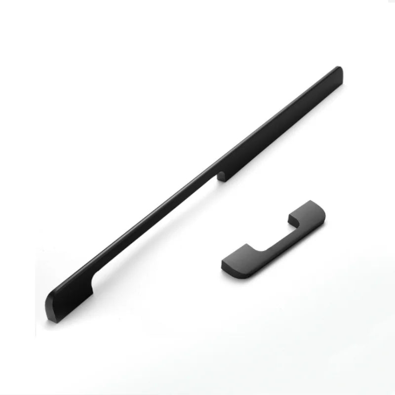 Long Simple Kitchen Cabinet Door Handles Aluminum Alloy Drawer Handle Pulls Wardrobe Cupboard Door Pull Furniture Hardwar Pulls