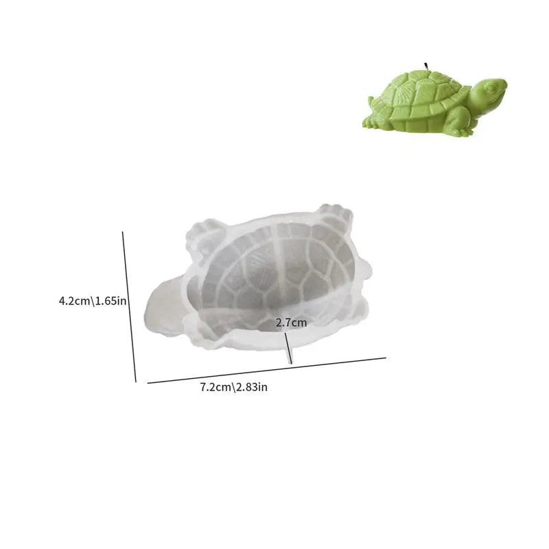 3D Creativity Ornament Silicone Candle Mold DIY Animal Turtle Craft Gift Making Soap Plaster Resin Baking Molds Home Decor