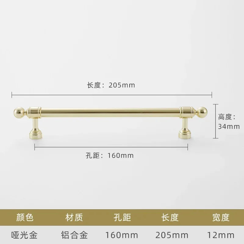 Cabinet Hardware Modern Minimalism Aluminum Alloy Kitchen Cabinet Handles for Bathroom Drawer Pulls Drawer Handles Door Knob